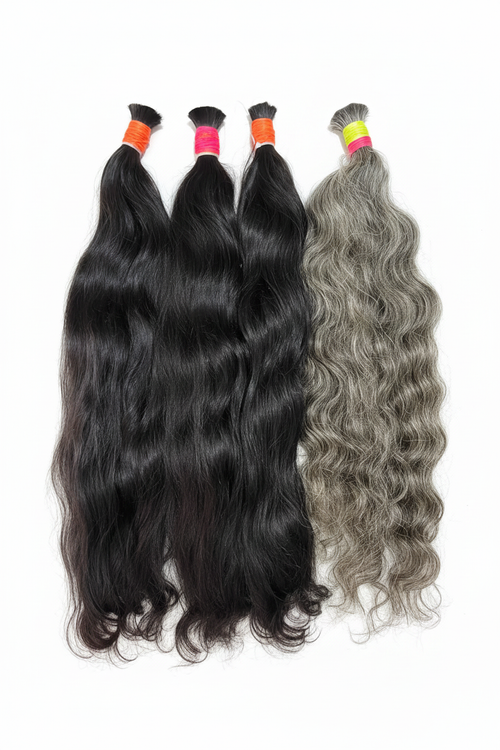 Bulk Hair - Black & Grey