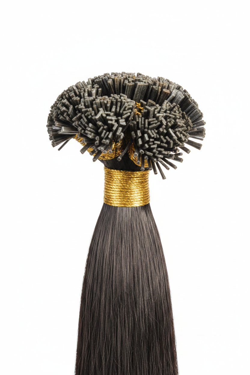Flat Tip Hair Extensions Close-Up